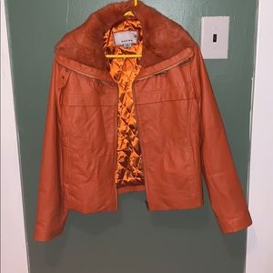 Wilson’s orange faux fur leather jacket